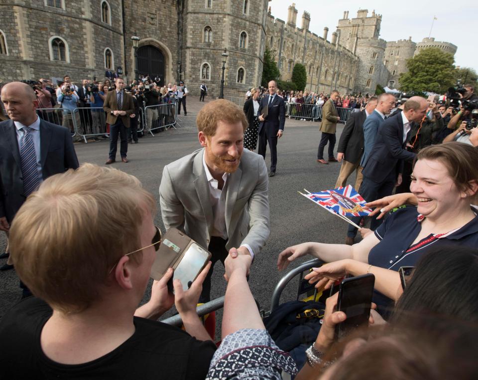  Calm Prince Harry beams as he chats with crowds in Windsor