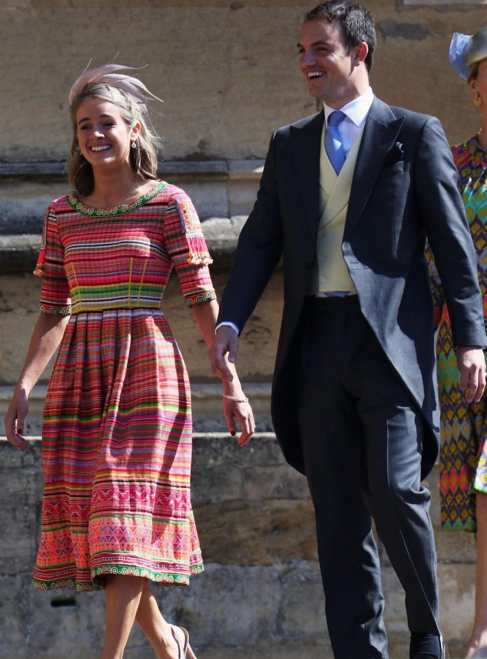  Actress Cressida Bonas was pictured arriving at St George's chapel ahead of Harry and Meghan's wedding