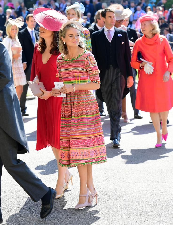  Actress Cressida, who has been described as an 'It Girl', was seen among the guests arriving to the ceremony