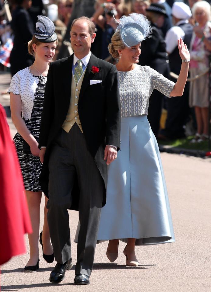  Prince Edward is among the ranks of royalty and aristocracy sat on Harry's side of the chapel