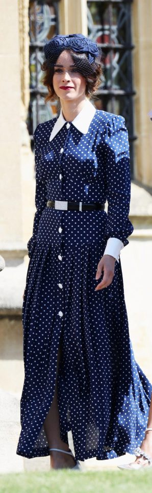  Abigail embraced a vintage look with this polka dot dress and hat