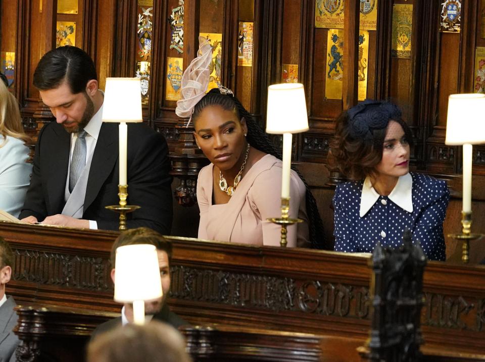  Tennis ace Serena Williams has a prime position in the fourth places along on Meghan's side of the Quire