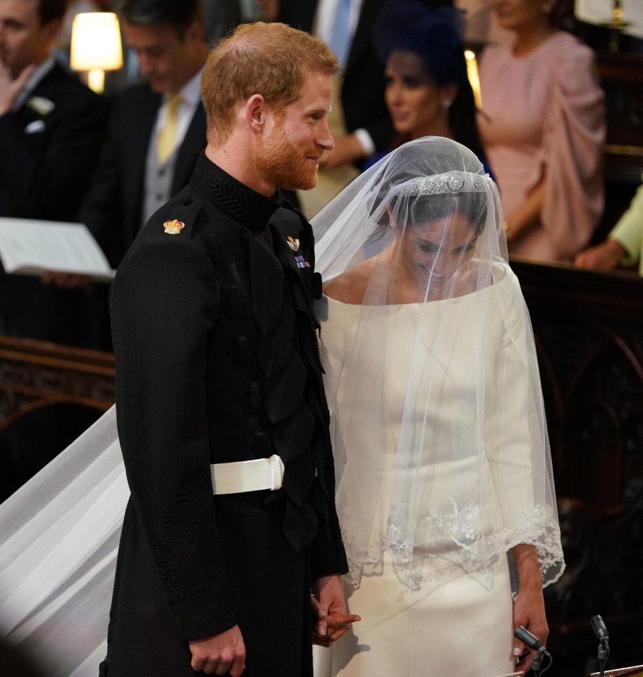 Meghan went for a simple chignon for her big day