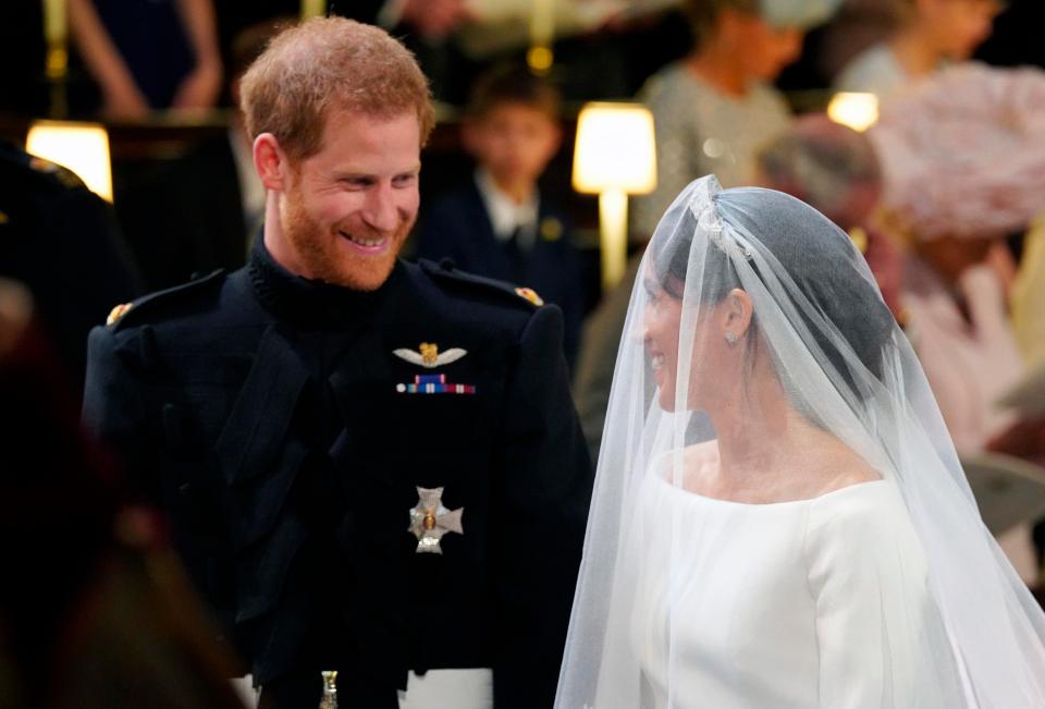  People think Prince Harry said 'I'm s***ting it' at Meghan Markle at the altar