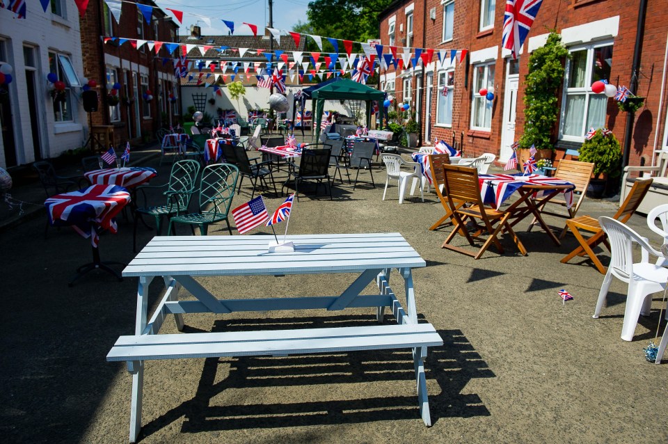 A Manchester street lies empty before all the festivities well and truly start