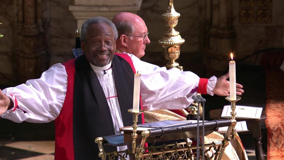 Bishop Michael Curry delivered the sermon and just about stole the show