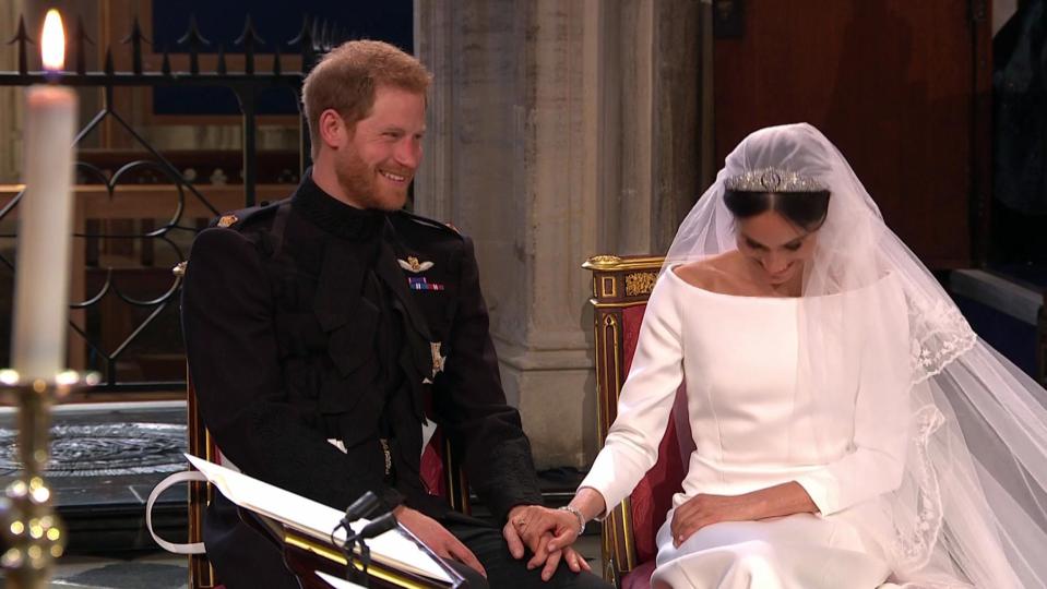  The couple tied the knot at St George's Chapel