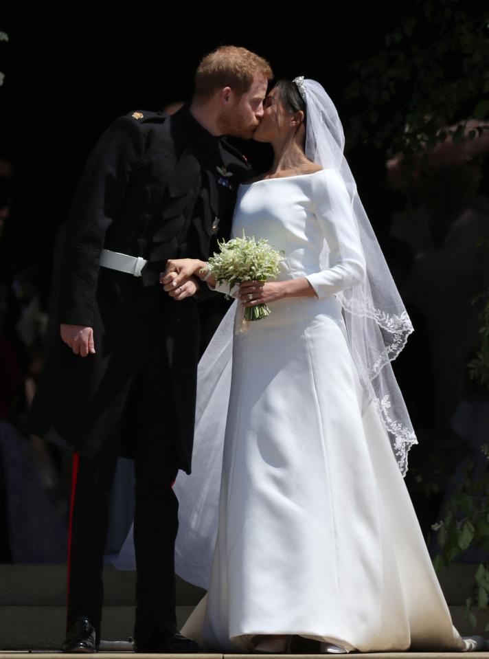  Meghan wore a tiara she borrowed from the Queen on her big day