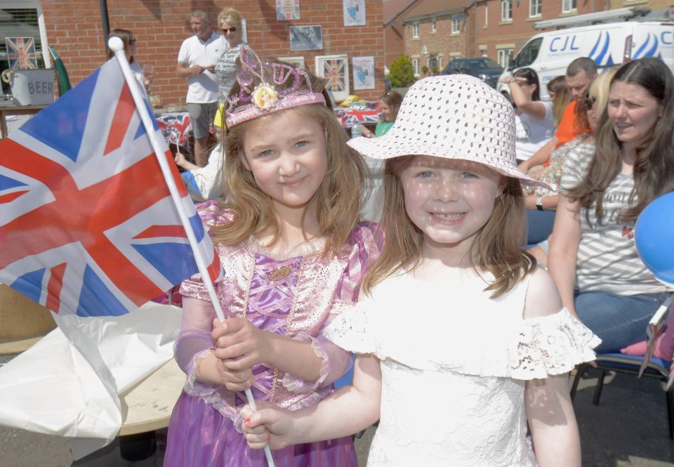 Two young royal fans were celebrating in North Tyneside