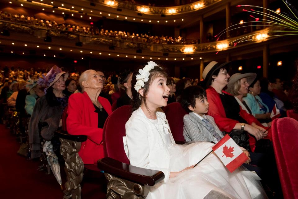  An excited little girl watches the Royal Wedding in Toronto