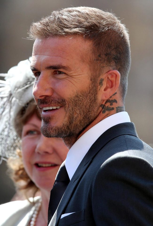  The footballer was one of the celebrity guests at Prince Harry and Meghan Markle's wedding today