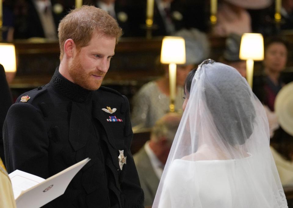  Harry and Meghan said ’I do’ at St George’s Chapel in Windsor yesterday