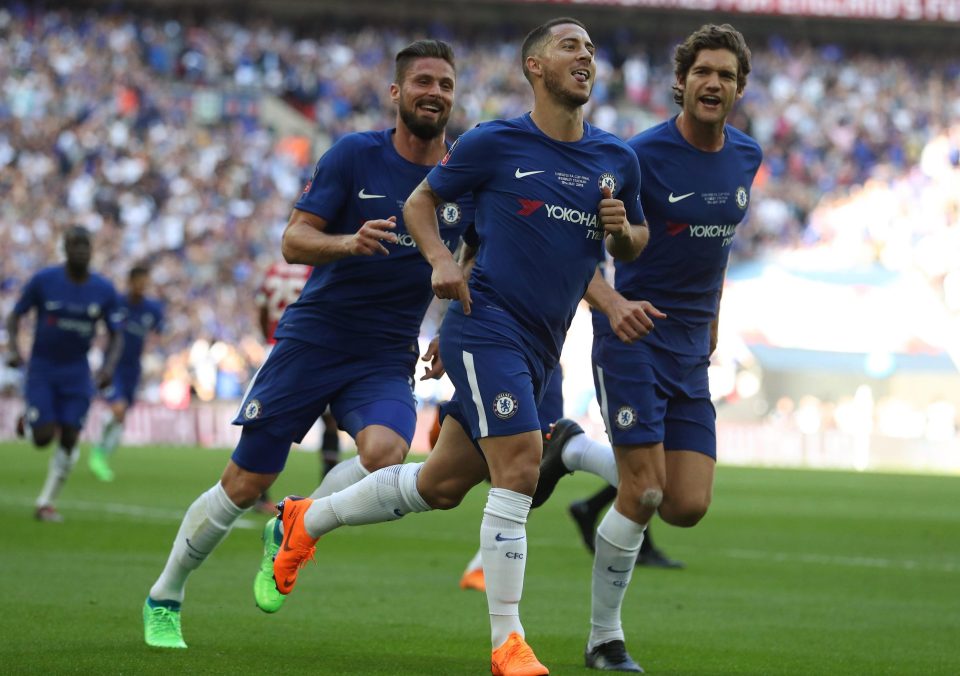  Eden Hazard scored the only goal of the game as Chelsea made up for last seasons heartbreak