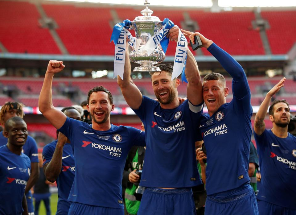  Midfielder Ross Barkley picked up an FA Cup winners' medal