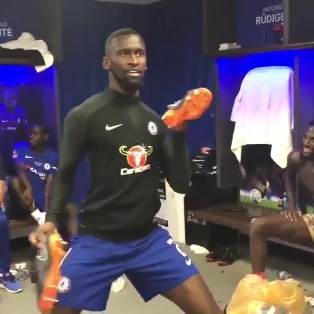  Rudiger was loving his moment in the spotlight