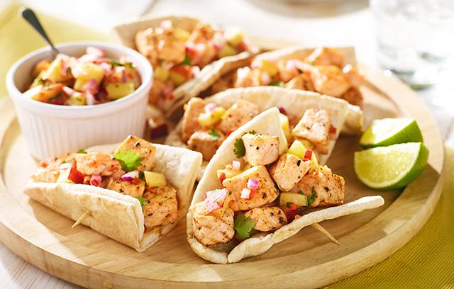 Lighten up and do lunchtime right with these fish pittas