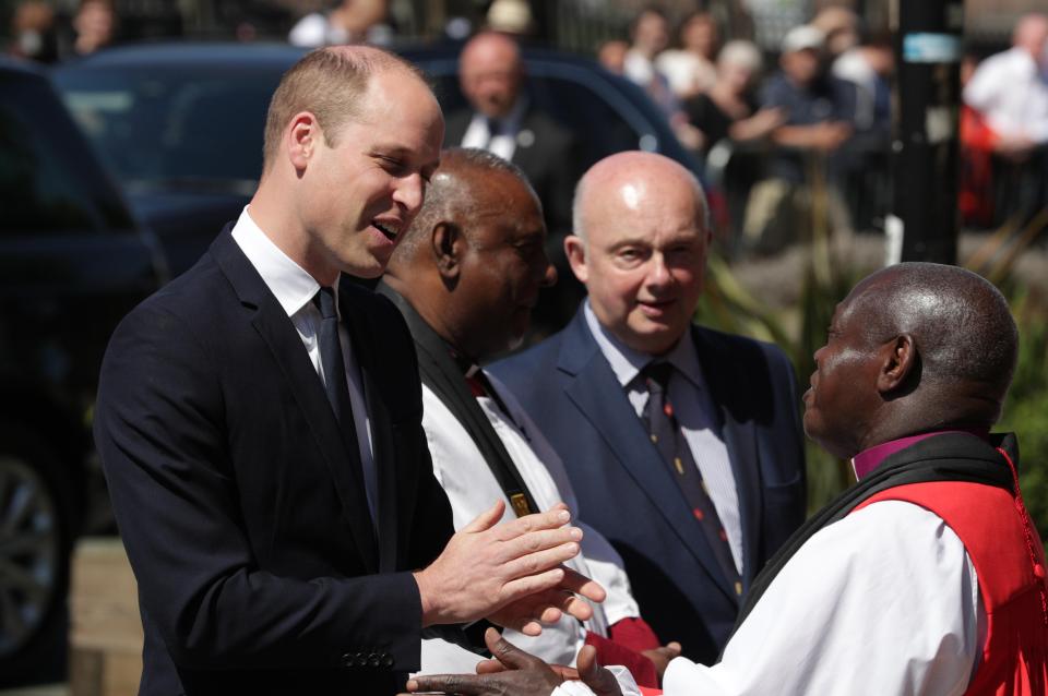  Prince William has met with families of those caught up in the bomb blast