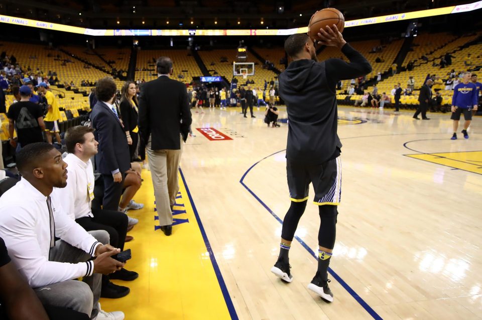  Joshua was also courtside to see NBA star Stephen Curry and the Golden State Warriors