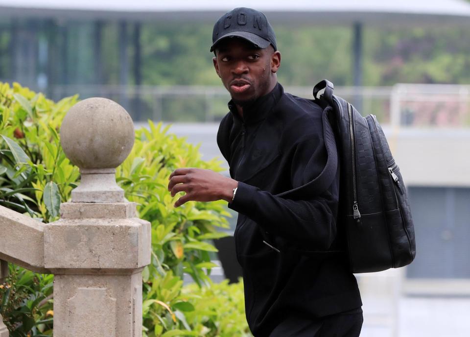  Ousmane Dembele wore an eerily similar outfit to Paul Pogba as they arrived on Wednesday