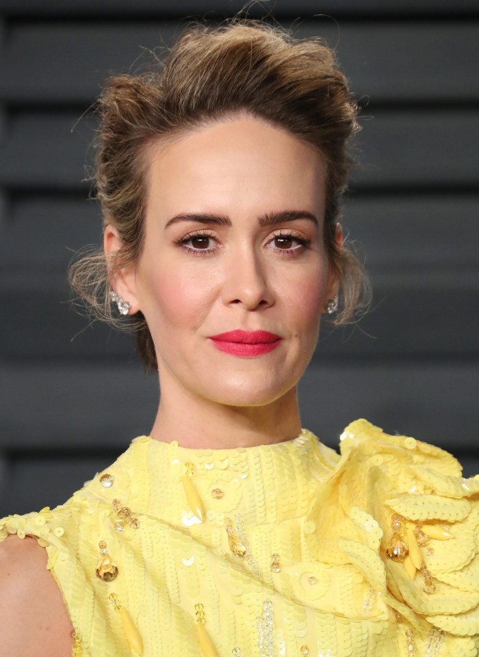 Sarah Paulson at the Vanity Fair Oscar party 2018