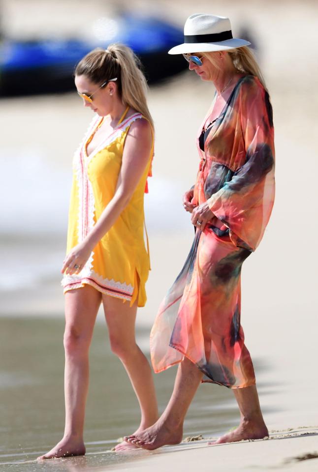  Bianca Austin walks along the beach in searing 25 degree Barbados heat