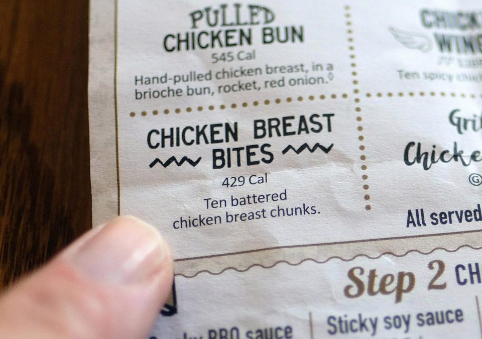  The meal on the menu states customers will receive ten battered chicken breast chunks