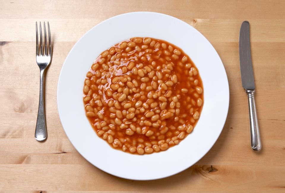  Beans contain raffinose, which our body can't digest, so we produce more gas