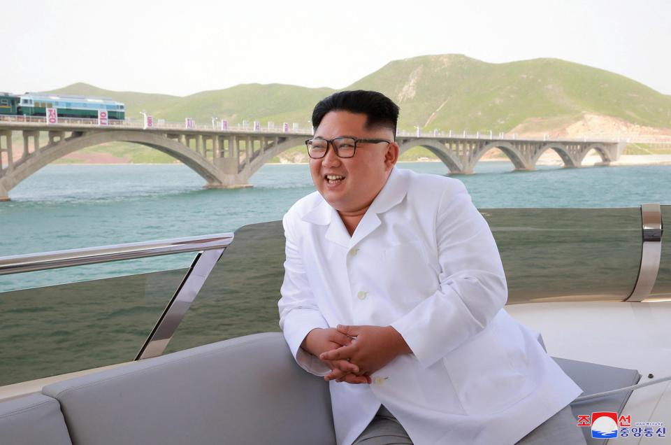  The North Korean despot appeared relaxed yesterday despite the Singapore summit with the US President being scrapped