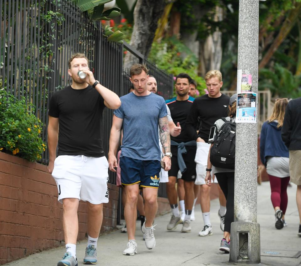  The boys spent a healthy day on a hike