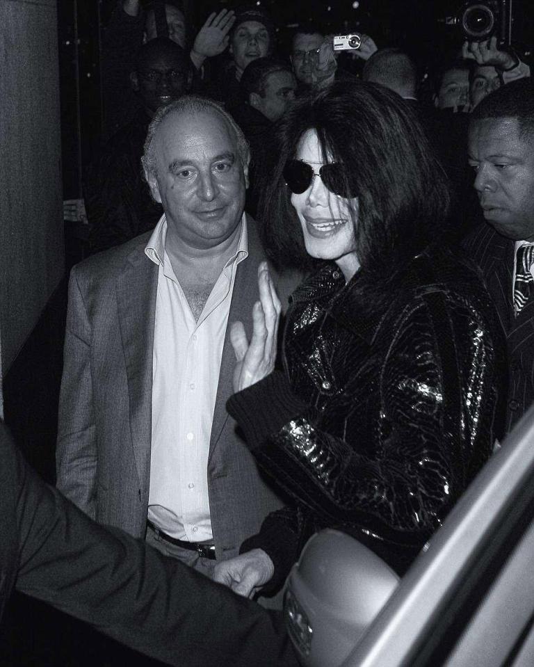  Michael Jackson and Philip Green posed for the camera in central London