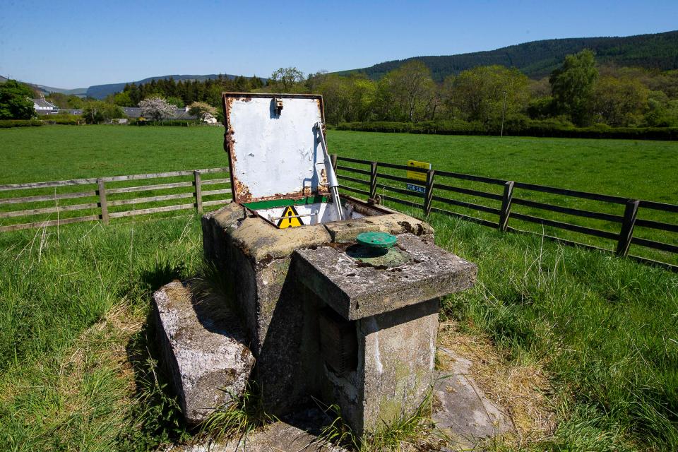  The nuclear bunker is accessed through a hatch that leads to stairs going down