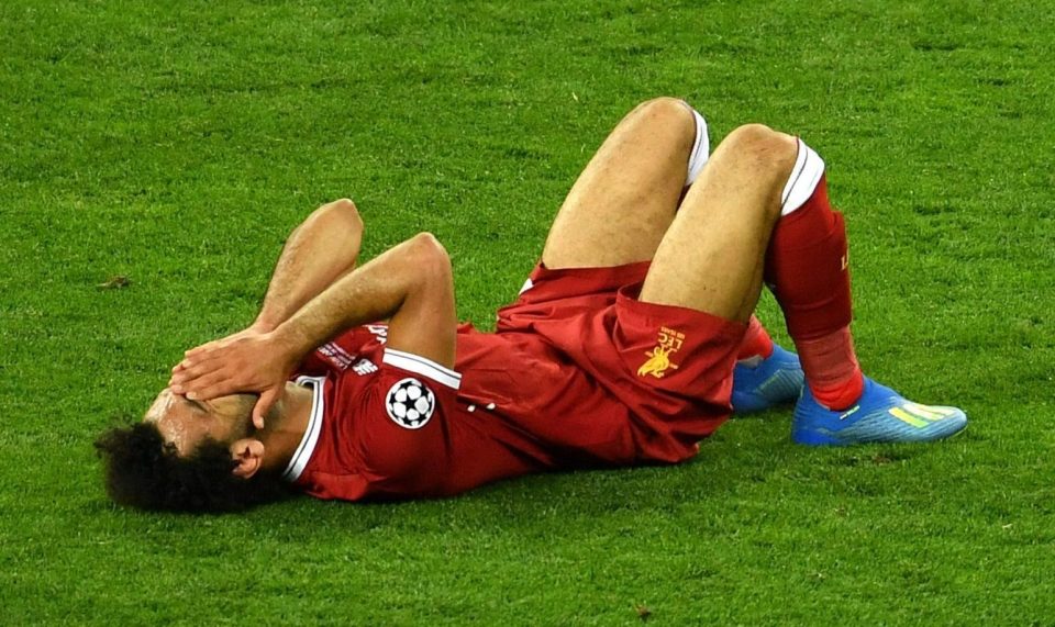  Mo Salah saw his Champions League final end in despair when he suffered a shoulder injury