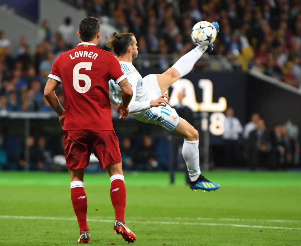  Gareth Bale produced one of the greatest goals of all time with a stunning over-head kick