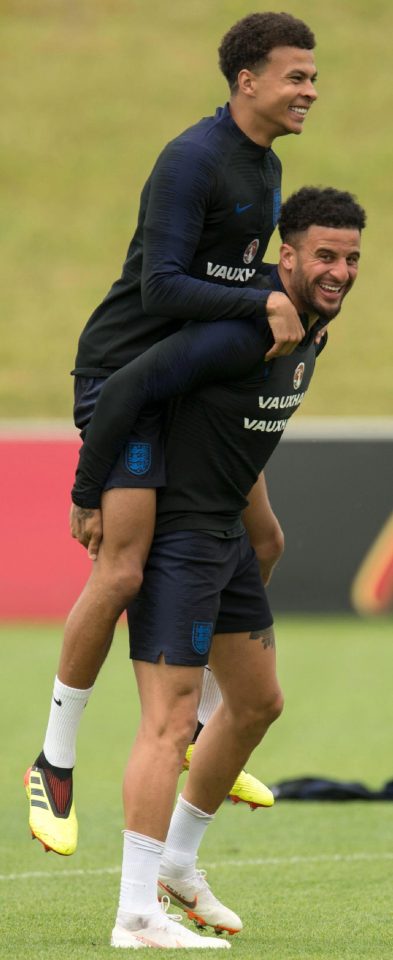  Walker has also been having fun with Dele Alli as they prep[are for the World Cup