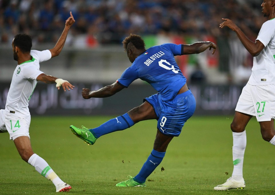 Italy’s Mario Balotelli continued his scoring streak with a goal against Saudi Arabia