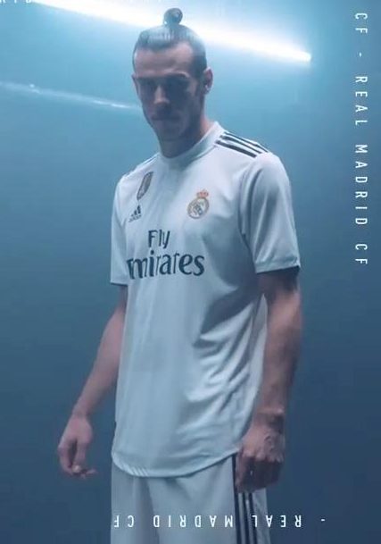  Bale poses in the dressing room cutting an eerie figure as a king of Europe for the fourth time