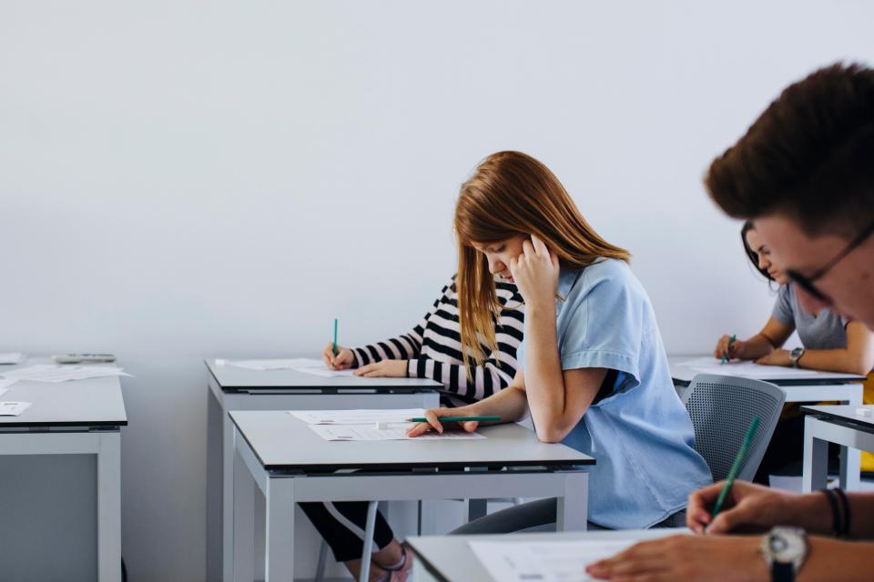  The exam was taken by 50,000 pupils across Britain yesterday