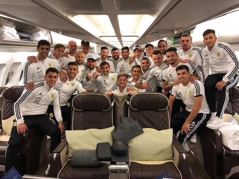  The Argentina squad before travelling to their next training camp