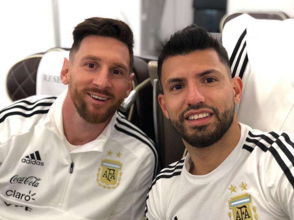  Messi and Sergio Aguero will hope to combine on the pitch in Russia