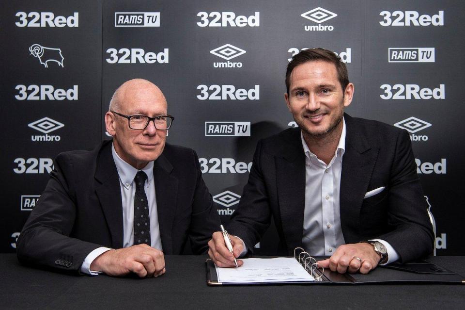  Frank Lampard has signed a three-year deal at Derby