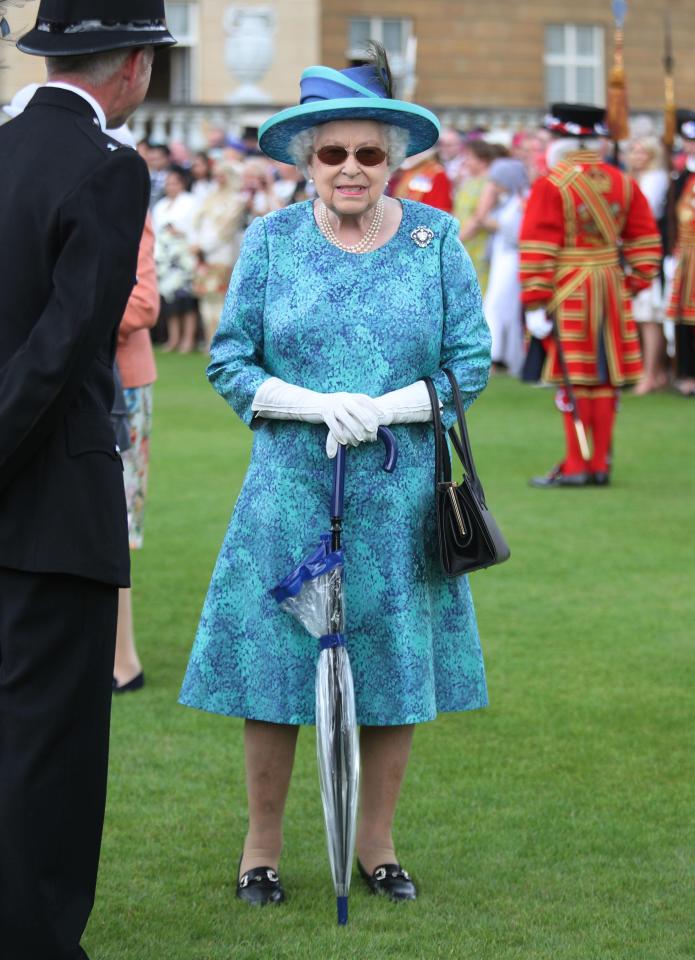  The Queen sported sunglasses at a Buckingham Palace garden party in May