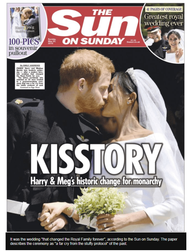  How The Sun reported the Royal Wedding in today's paper