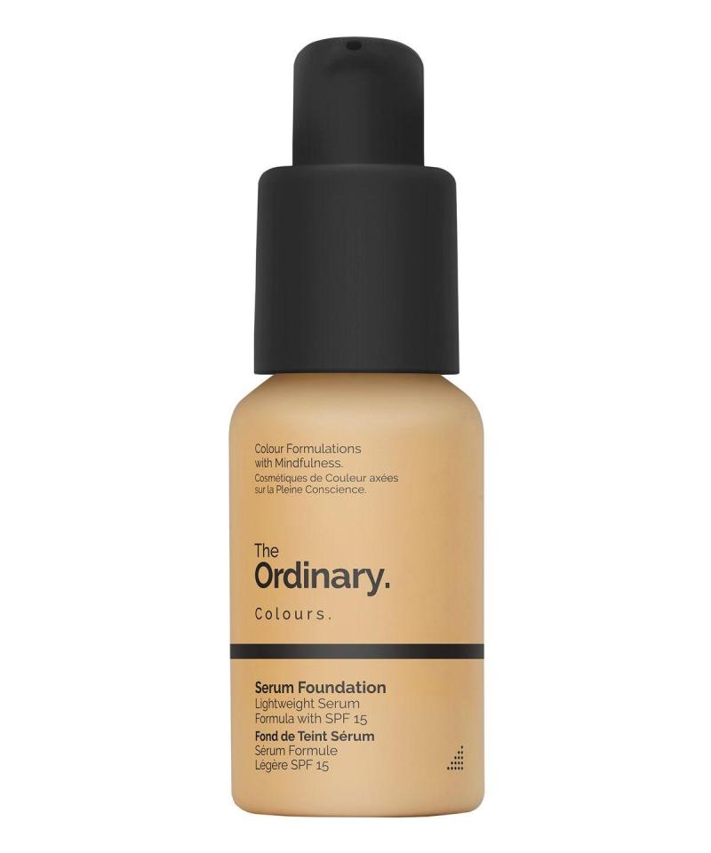  The Ordinary Serum Foundation doubles up as skincare AND foundation in one as it acts as a serum and full coverage base. It's also available in an incredible 21 shades.