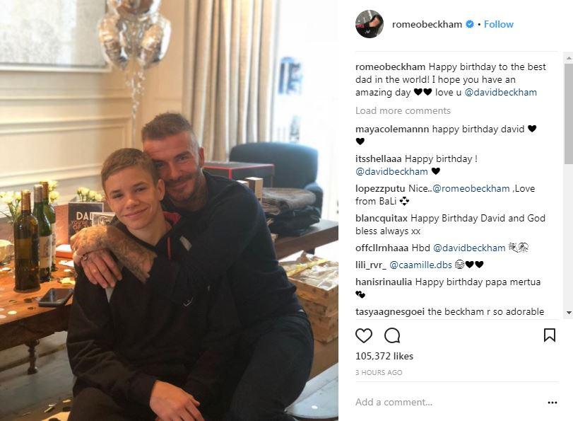  Romeo also took to Instagram to wish his dad a happy birthday