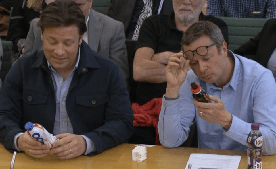  Jamie Oliver and Hugh Fearnley-Whittingstall took milkshakes to a Commons hearing