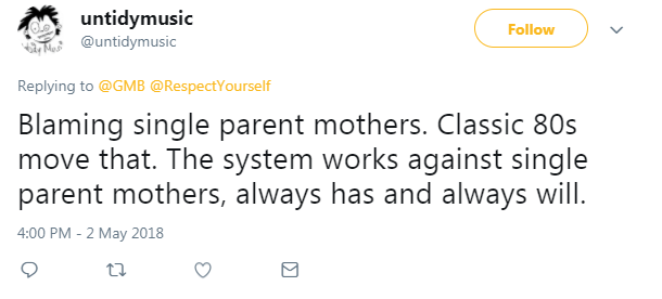  Some pointed out that single mothers were blamed for many problems