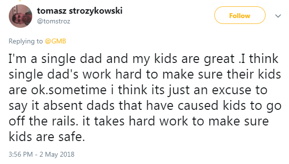  One single dad said he worked hard for his kids