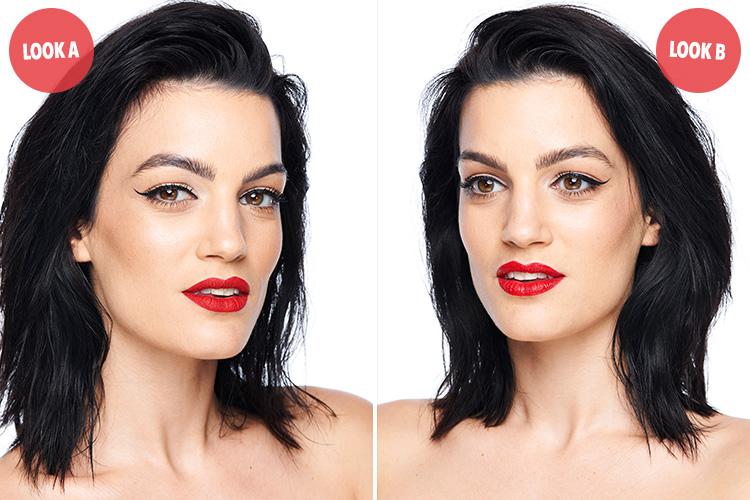  Can you guess which one of these looks used 21 products and which one used just six?