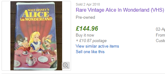  Be careful of black diamond Disney VHS tapes as they often listed at far more they are actually worth