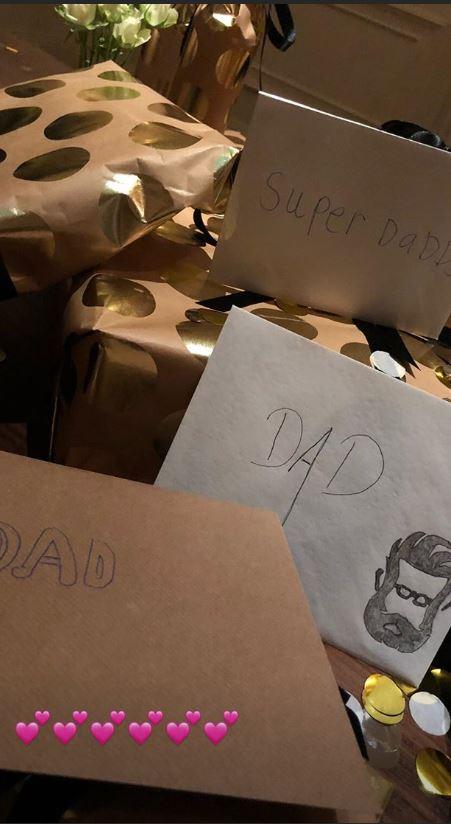  Romeo, Cruz and Harper had written cards for their daddy